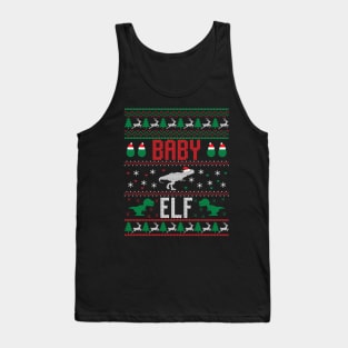 Baby Elf Funny Ugly Christmas Sweater Tank Top